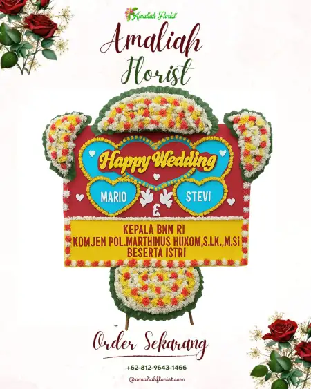 Papan Bunga Pernikahan Air Nipis